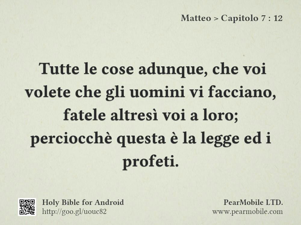 Matteo, Capitolo 7:12